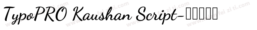 TypoPRO Kaushan Script字体转换